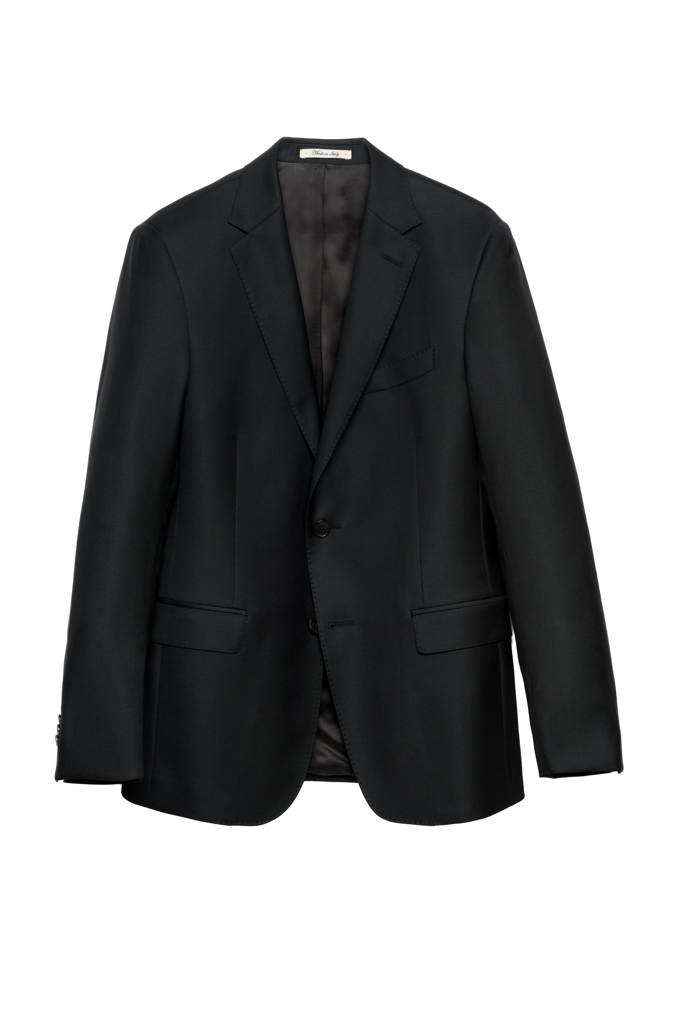 Black Suit Made in Wool from the Vitale Barberis Canonico Woollen Mill.