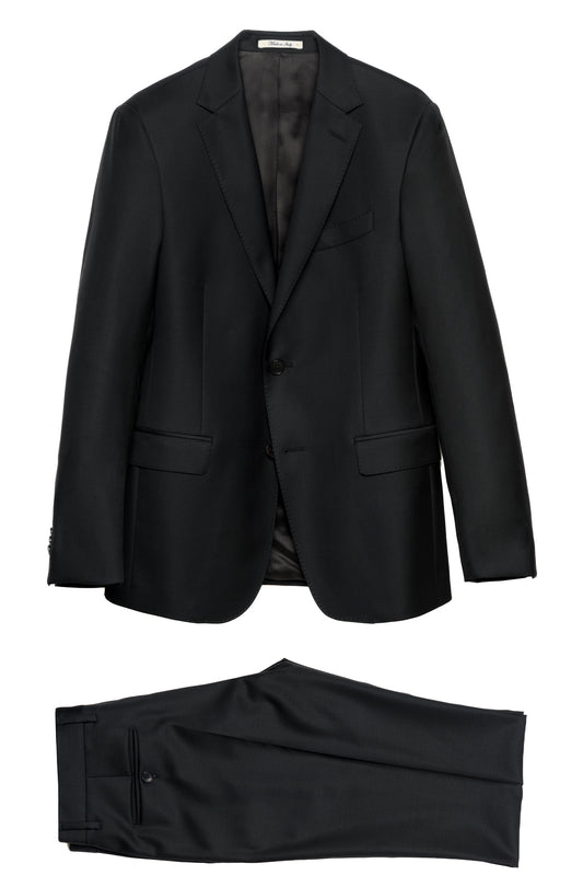 Black Suit Made in Wool from the Vitale Barberis Canonico Woollen Mill.