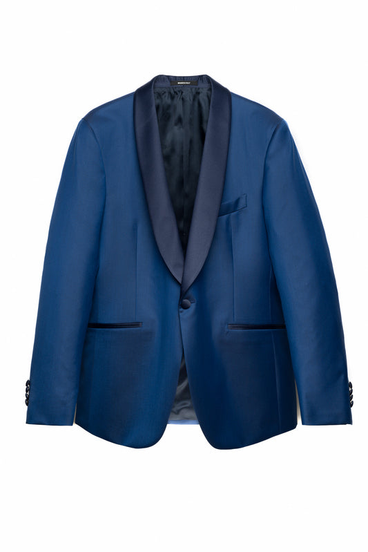 Royal Blue Tuxedo Jacket With Shawl Lapel