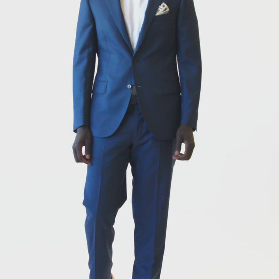 Royal Blue Suit Made in Wool from the Vitale Barberis Canonico Woollen Mill.