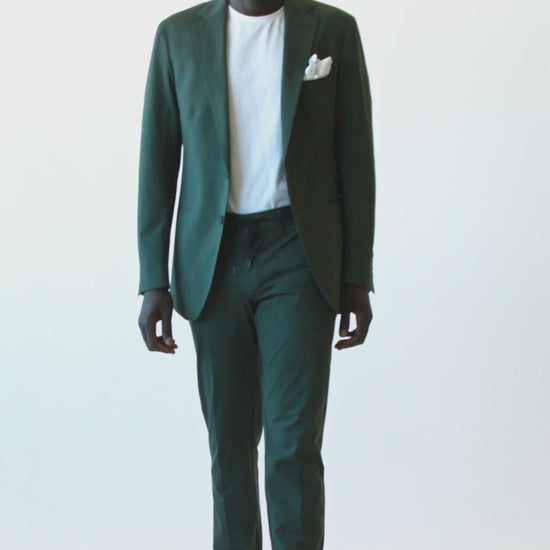 Dark Green Suit Air Tech Made in 85% Polyamide 15% Elastane fabrics from Maglificio Maggia.